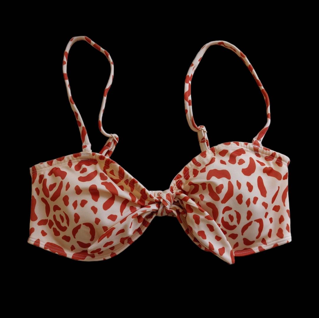 Góra od bikini brązowa zwierzęcy wzór XS/S 1-93-20.jpg