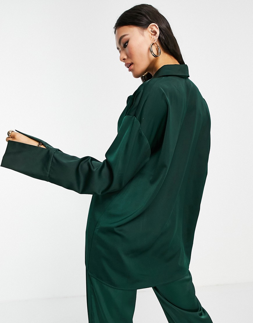 4th-and-Reckless-damska-zielona-satynowa-koszula-oversize-XS-2 4th-and-Reckless-damska-zielona-satynowa-koszula-oversize-XS