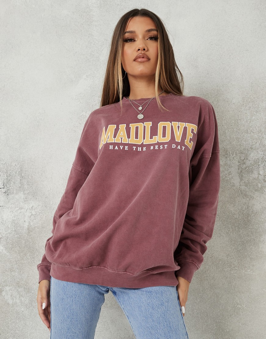 Missguided damska bordowa bluza oversize defekt 38 579421a0817a49ace7d03565d0feb39e