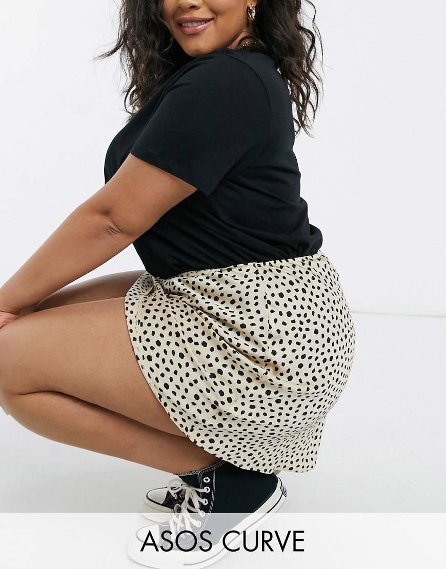 Spódnica mini satynowa w zwierzęcy wzór plus size 46 9ca8a4bb87a4f420e5ac7a09599ffc61