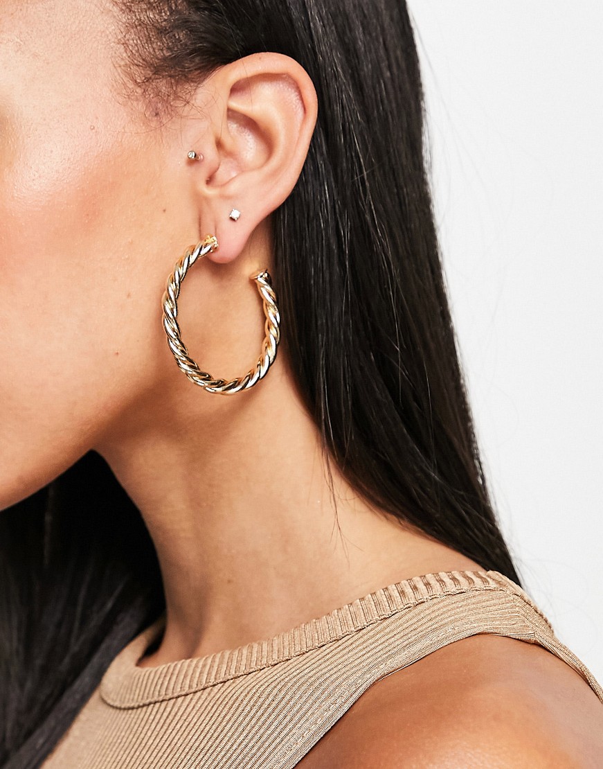 ALDO kolczyki skręcane koła w 2 rozmiarach w kolorze złotym ALDO-kolczyki-skrecane-kola-w-2-rozmiarach-w-kolorze-zlotym