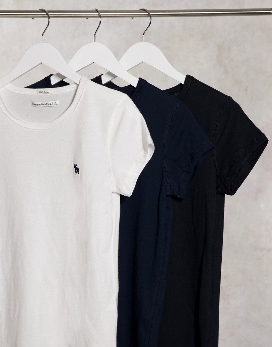 Abercrombie-and-Fitch-bawelniaty-damski-t-shirt-basic-3-pack-zestaw-M-2 Abercrombie-and-Fitch-bawelniaty-damski-t-shirt-basic-3-pack-zestaw-M