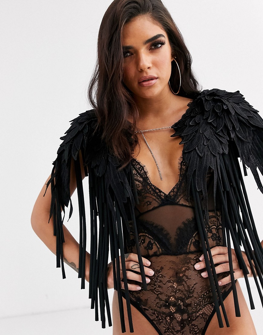 Ann Summers czarna damska peleryna z gipiury one size Ann-Summers-czarna-damska-peleryna-z-gipiury-one-size