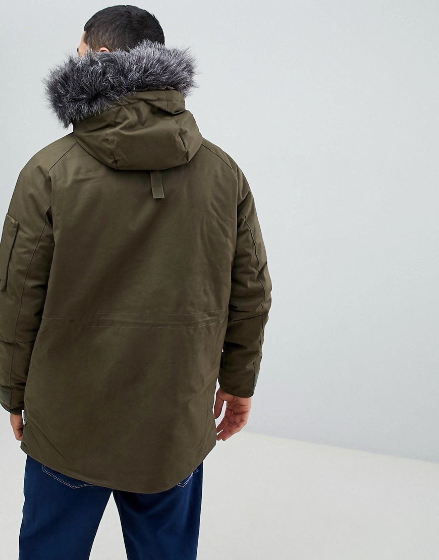 Bellfield-Kurtka-Khaki-Parka-z-futerkiem-na-kapturze-defekt-M-1 Bellfield-Kurtka-Khaki-Parka-z-futerkiem-na-kapturze-defekt-M