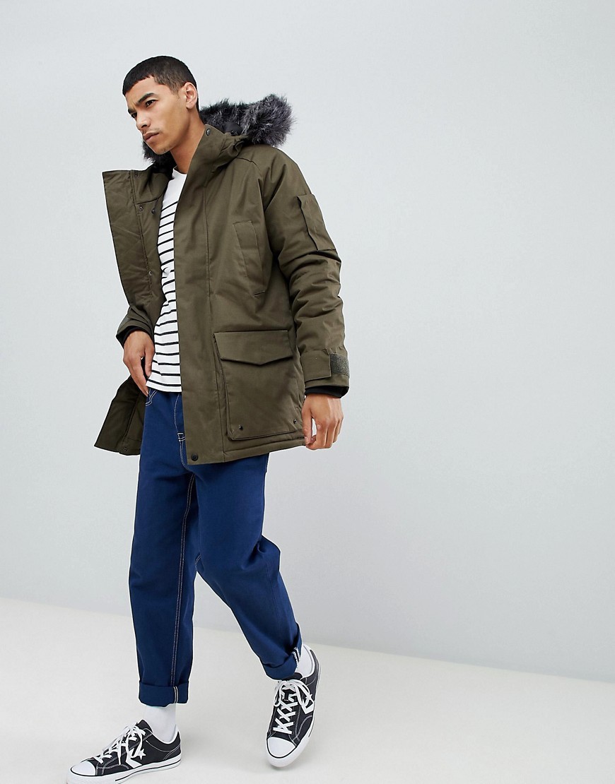 Bellfield-Kurtka-Khaki-Parka-z-futerkiem-na-kapturze-defekt-M-3 Bellfield-Kurtka-Khaki-Parka-z-futerkiem-na-kapturze-defekt-M