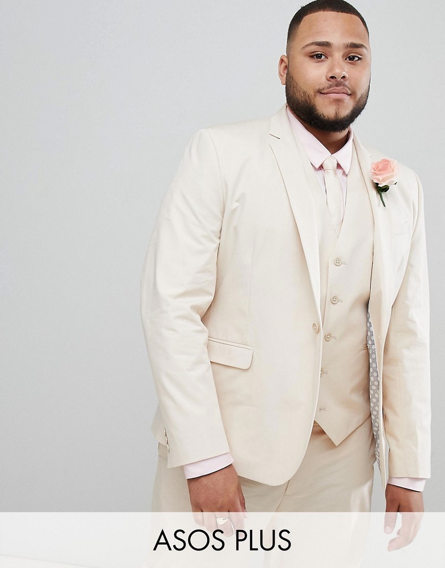 Beżowa Stone Marynarka garniturowa plus size 64 Bezowa-Stone-Marynarka-garniturowa-plus-size-64