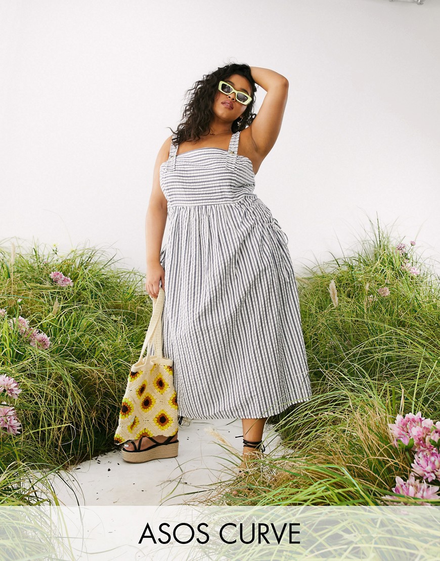 Biała sukienka midi na lato plus size defekt 48 Biala-sukienka-midi-na-lato-plus-size-defekt-48