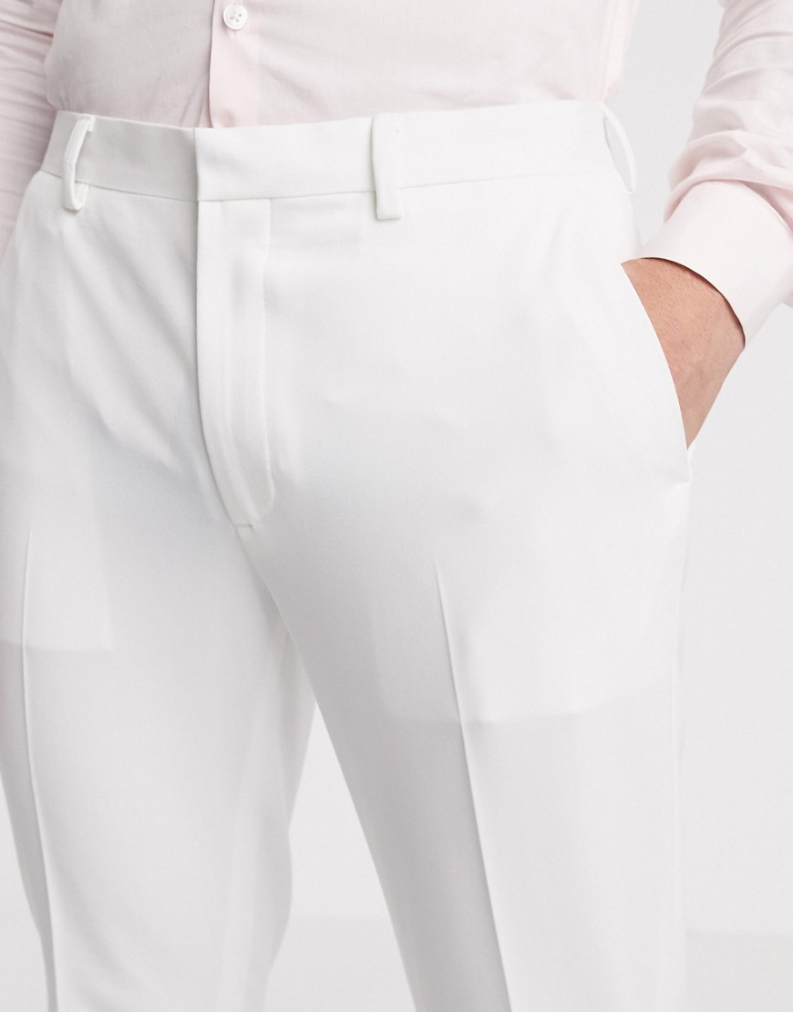 Biale-meskie-spodnie-garniturowe-skinny-W30-L30