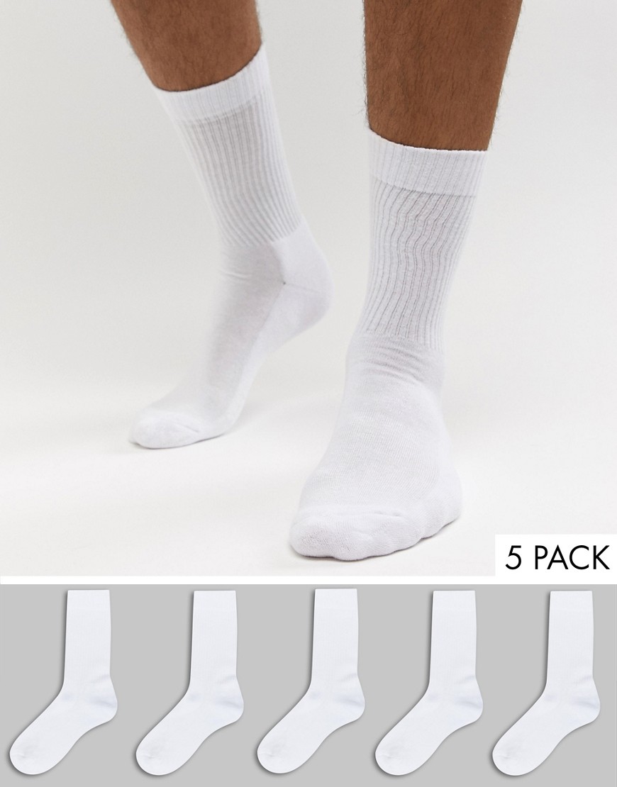 Białe skarpetki w sportowym stylu komplet 2 par defekt 39-42 Biale-skarpetki-w-sportowym-stylu-komplet-2-par-defekt-39-42