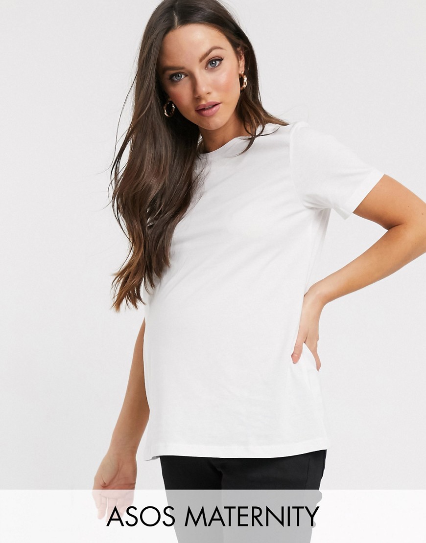 Biały ciążowy t-shirt z bawełny organicznej defekt L Bialy-ciazowy-t-shirt-z-bawelny-organicznej-defekt-L