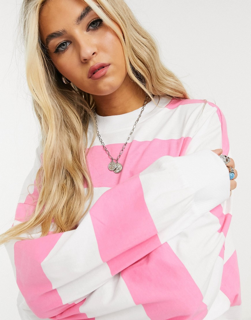 Bluzka-damska-biala-w-rozowe-paski-oversize-38-2 Bluzka-damska-biala-w-rozowe-paski-oversize-38