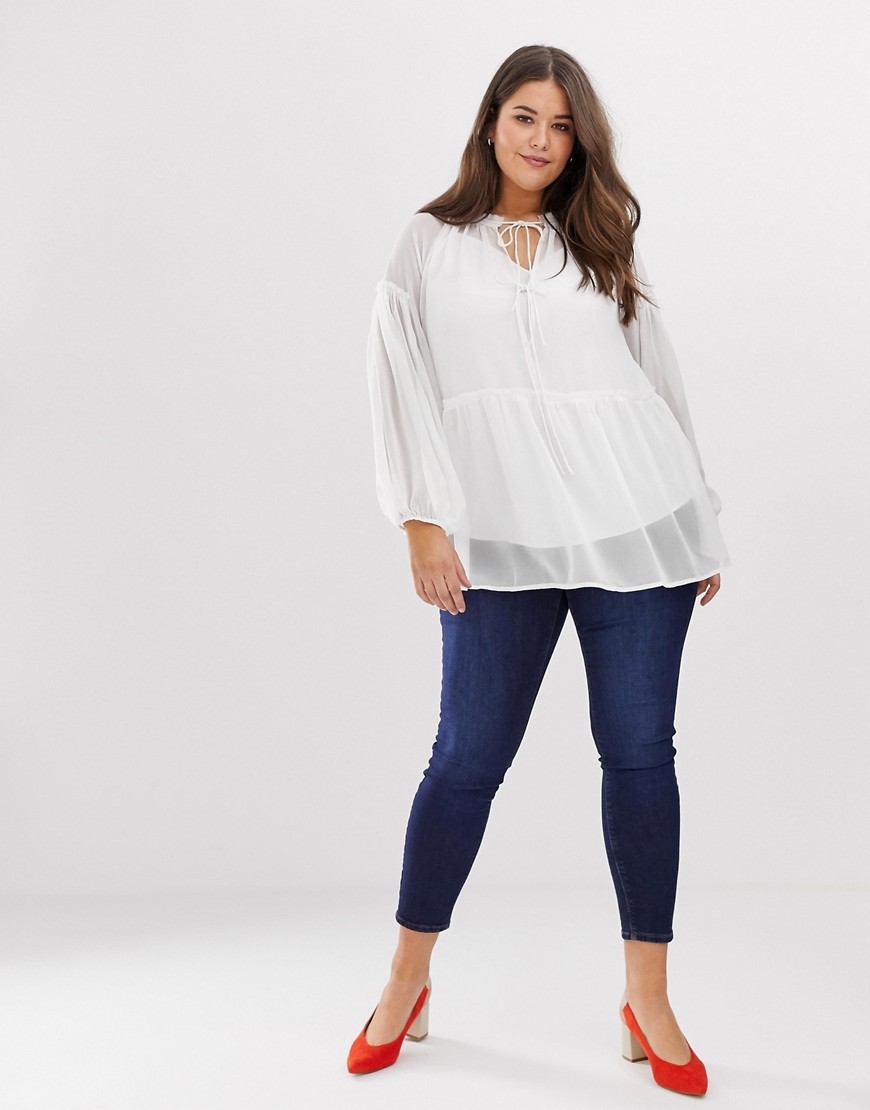 Bluzka plus size szyfonowa długi rękaw wiązana 48 Bluzka-plus-size-szyfonowa-dlugi-rekaw-wiazana-48