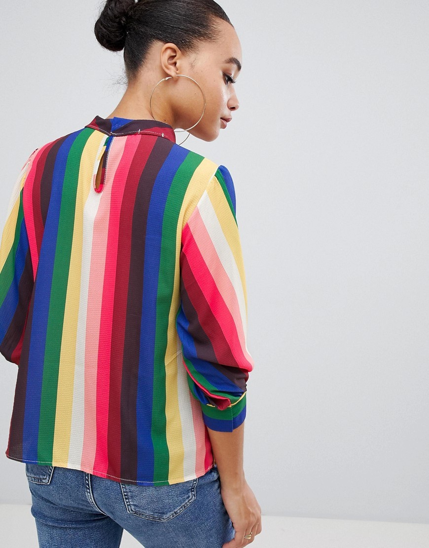 Boohoo-Bluzka-w-teczowe-paski-balonowe-rekawy-L-40-1 Boohoo-Bluzka-w-teczowe-paski-balonowe-rekawy-L-40