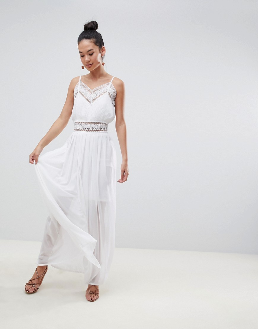 Boohoo-biala-dluga-Sukienka-z-koronka-S-36-3 Boohoo-biala-dluga-Sukienka-z-koronka-S-36