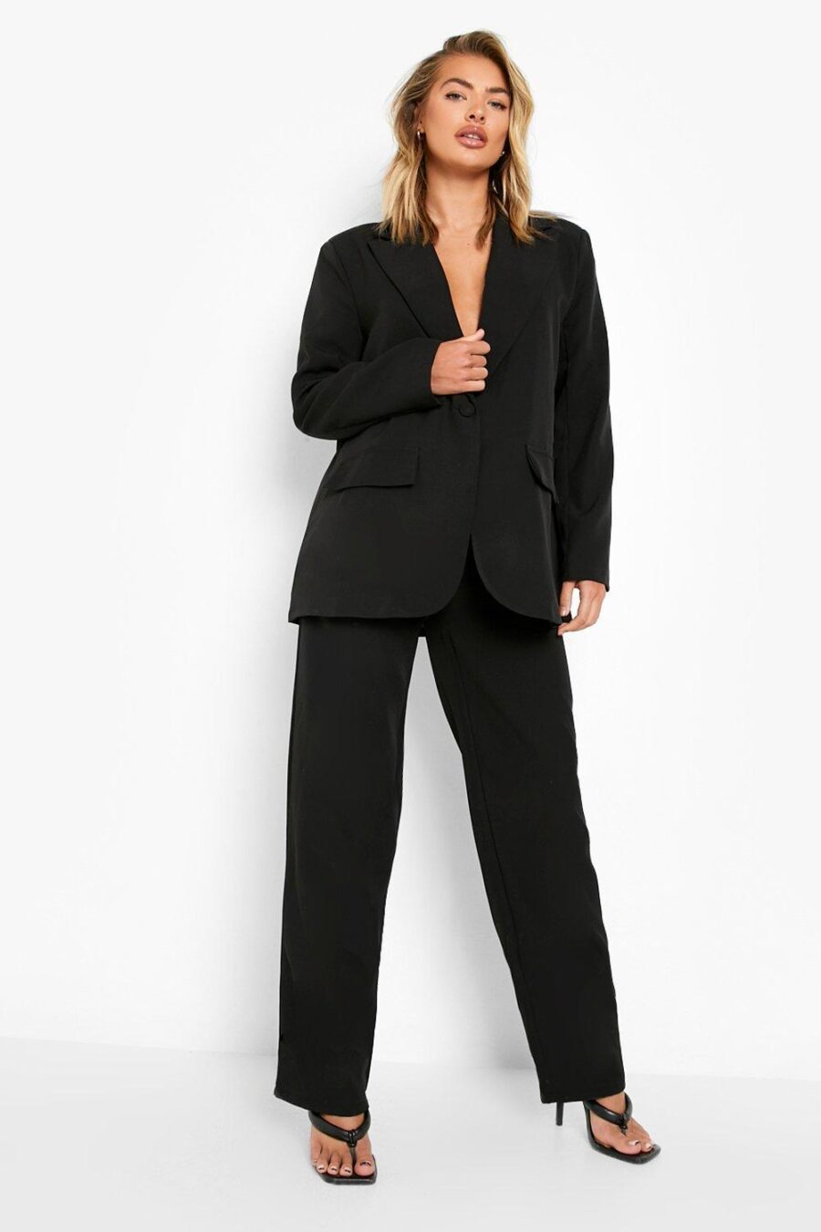 Boohoo-czarne-spodnie-materialowe-eleganckie-plus-size-46