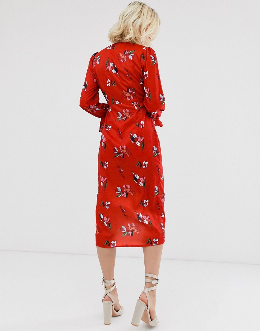 Boohoo-czerwona-Sukienka-midi-na-zakladke-w-kwiaty-defekt-XL-42-1 Boohoo-czerwona-Sukienka-midi-na-zakladke-w-kwiaty-defekt-XL-42