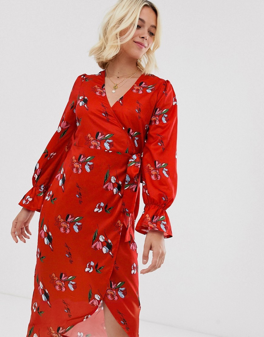 Boohoo-czerwona-Sukienka-midi-na-zakladke-w-kwiaty-defekt-XL-42-3 Boohoo-czerwona-Sukienka-midi-na-zakladke-w-kwiaty-defekt-XL-42