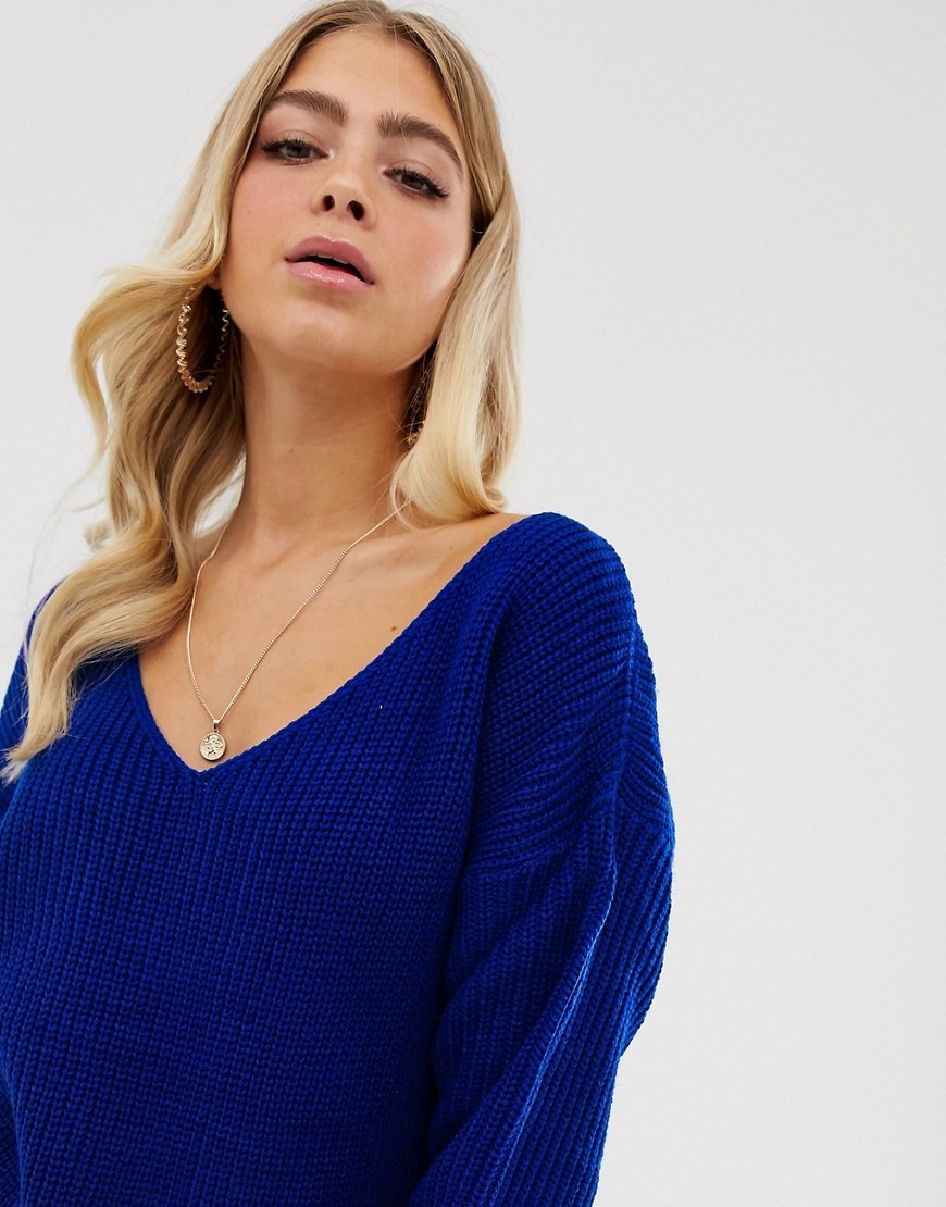 Boohoo-sweter-oversize-damski-dekolt-V-S-M-2 Boohoo-sweter-oversize-damski-dekolt-V-S-M