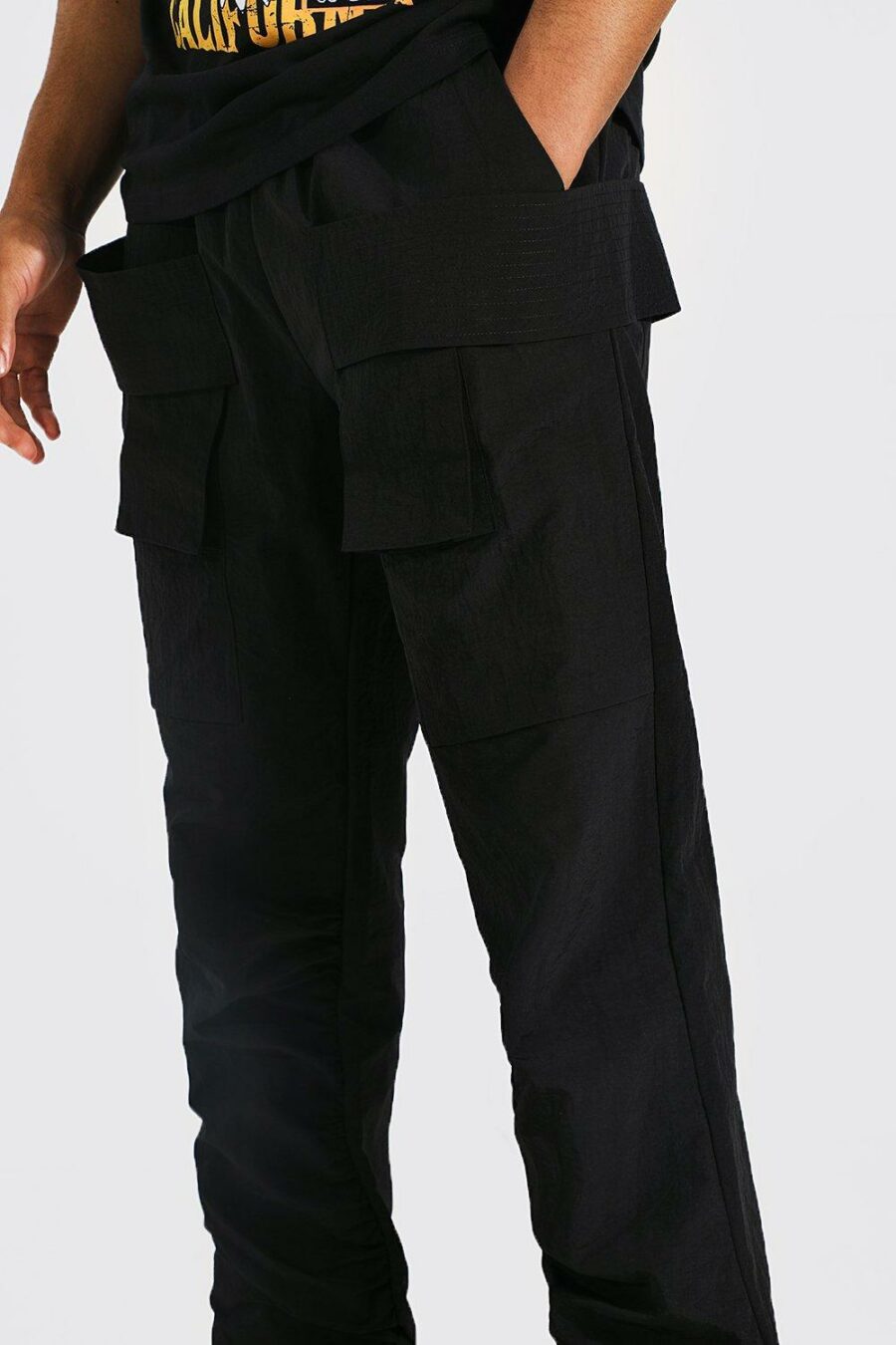 BoohooMan-czarne-meskie-spodnie-z-kieszeniami--M