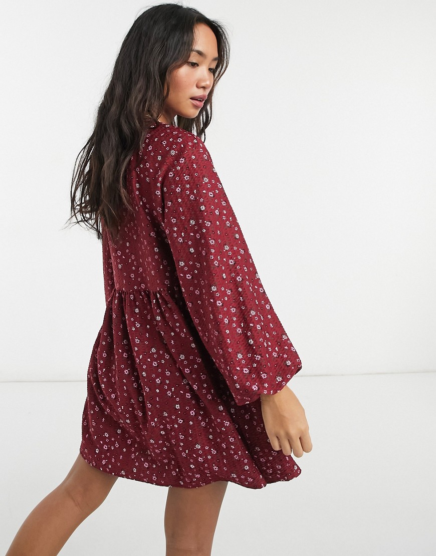 Bordowa-sukienka-mini-oversize-M-1 Bordowa-sukienka-mini-oversize-M