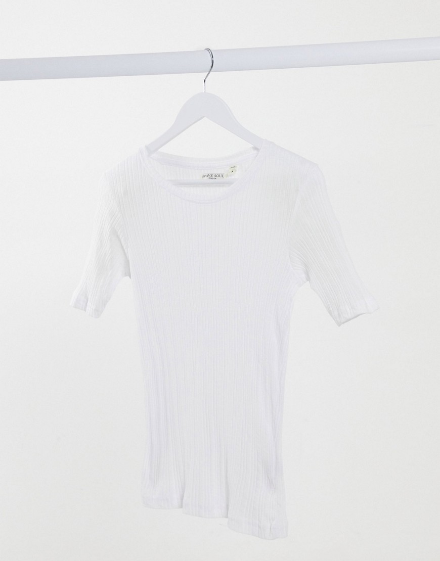 Brave Soul T-shirt damski biały z krótkim rękawem M Brave-Soul-T-shirt-damski-bialy-z-krotkim-rekawem-M