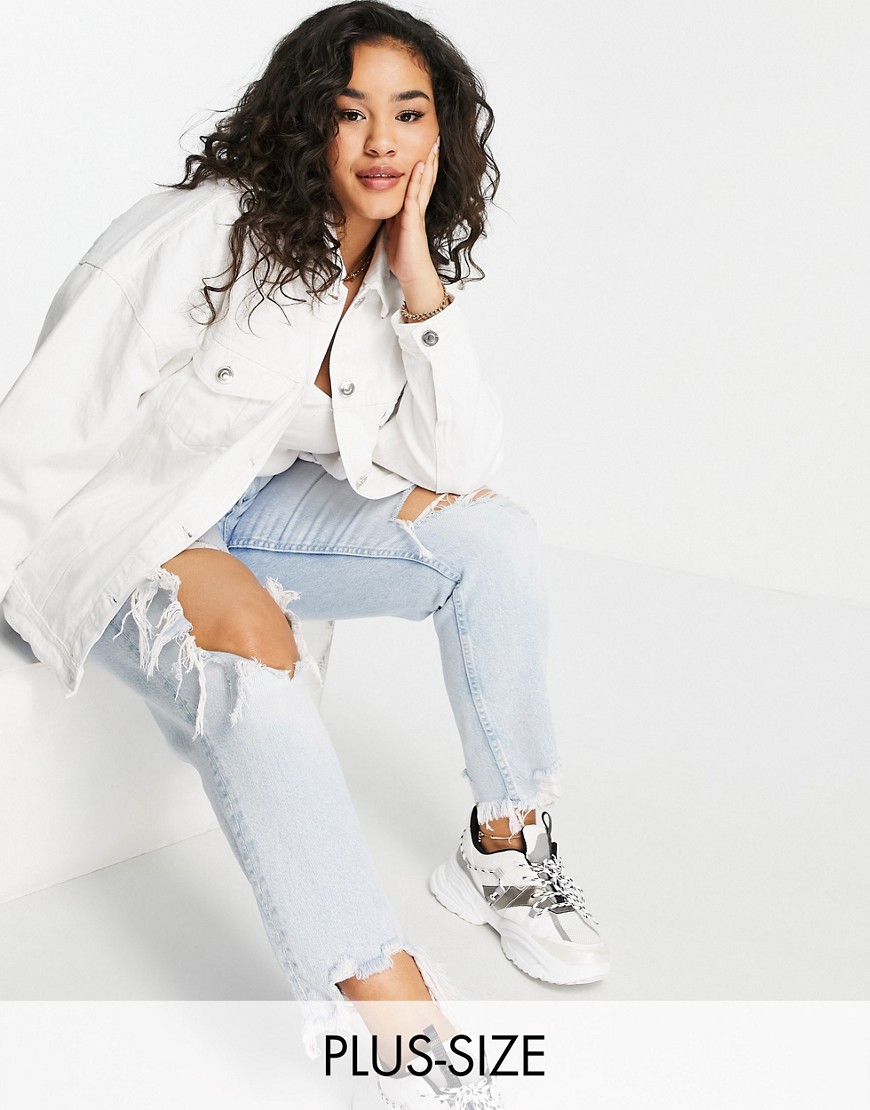 Brave Soul damska biała kurtka jeansowa plus size 48 Brave-Soul-damska-biala-kurtka-jeansowa-plus-size-48