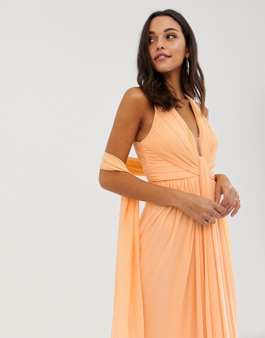 Brzoskwiniowa-dluga-Sukienka-maxi-elegancka-L-40-2 Brzoskwiniowa-dluga-Sukienka-maxi-elegancka-L-40