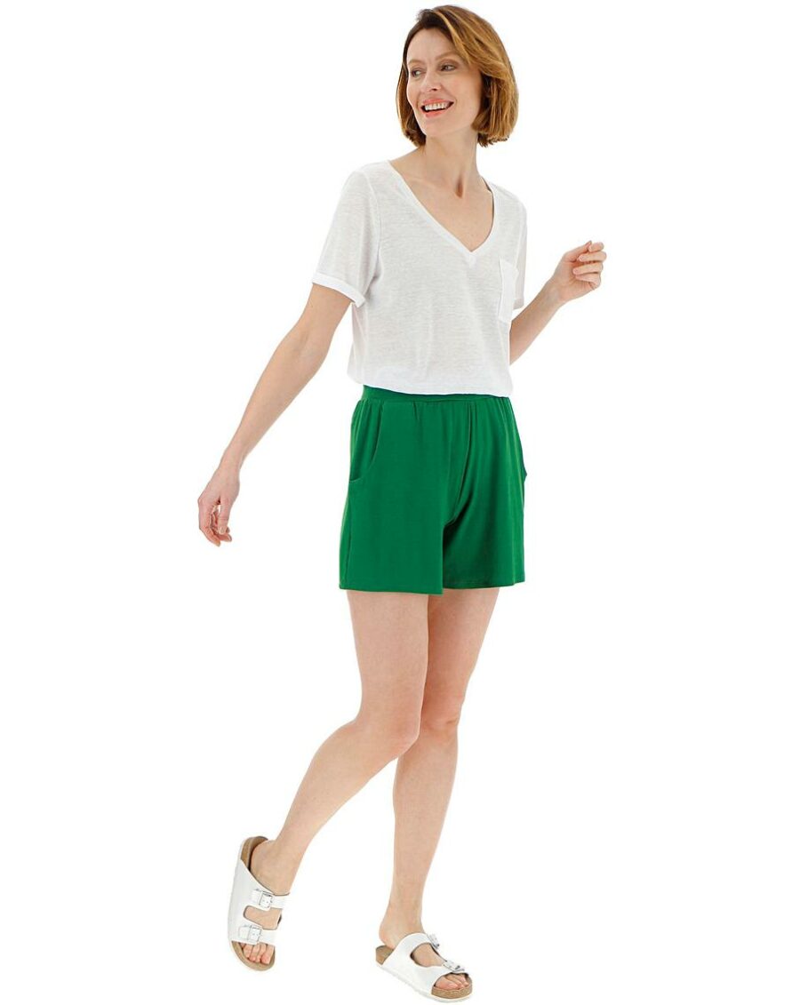 CAPSULE-zielone-spodnie-szorty-damskie-dzersej-52