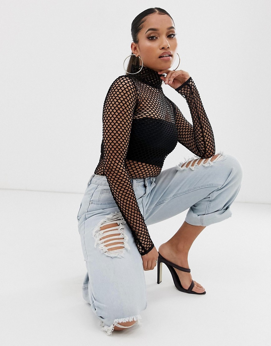 COLLUSION-Petite-Czarne-siateczkowe-Body-M-38-2 COLLUSION-Petite-Czarne-siateczkowe-Body-M-38