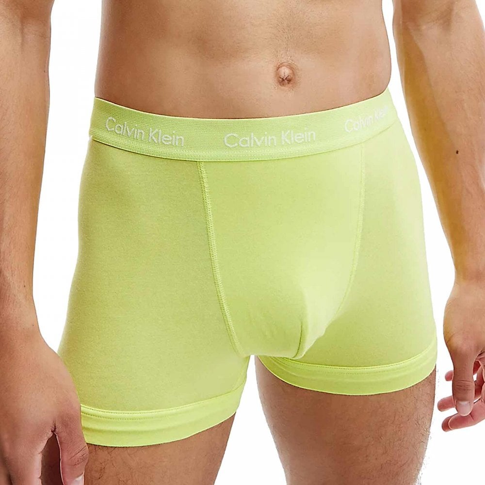 Calvin Klein 2pack męskie bokserki bawełniane zielone żółte L Calvin-Klein-2pack-meskie-bokserki-bawelniane-zielone-zolte-L