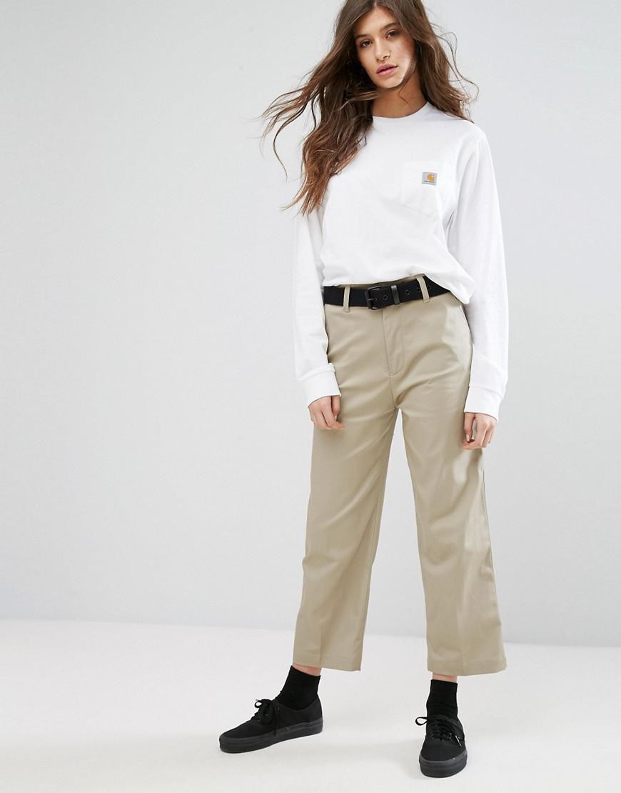 Carhartt Beżowe Chinosy skrócona długość W24 Carhartt-Bezowe-Chinosy-skrocona-dlugosc-W24