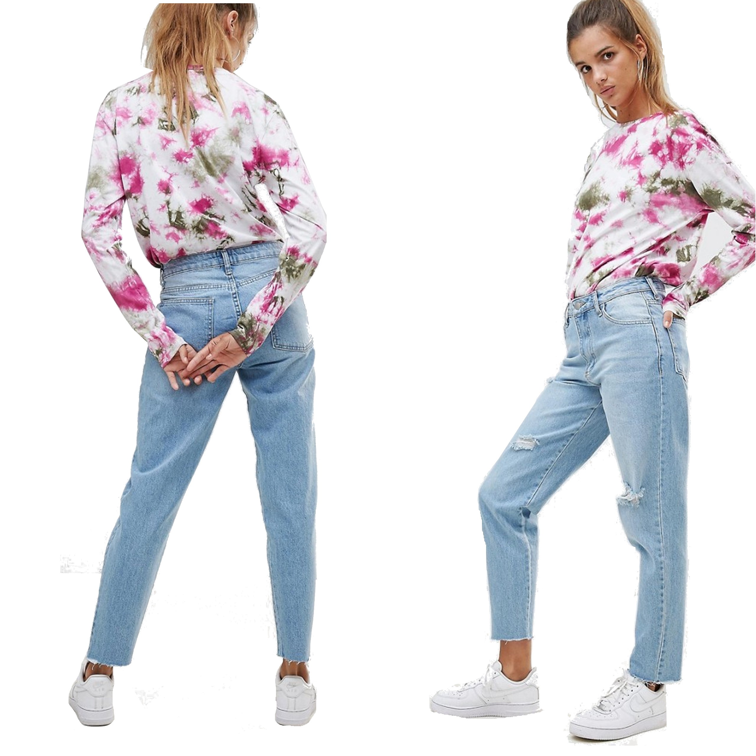 Chorus Niebieskie Indygo Spodnie jeansowe defekt W26 Chorus-Niebieskie-Indygo-Spodnie-jeansowe-W26