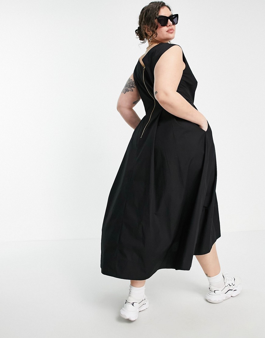 Closet-London-czarna-wieczorowa-suknia-midi-L-1 Closet-London-czarna-wieczorowa-suknia-midi-L
