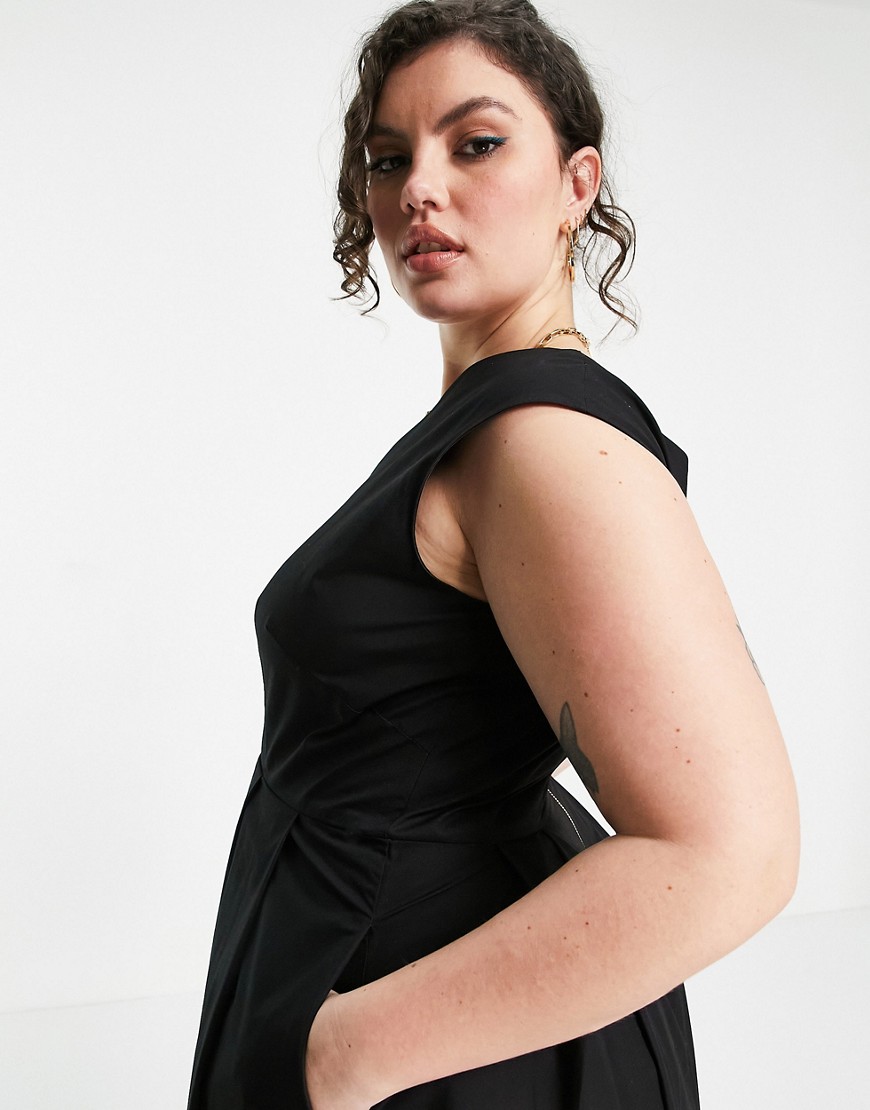 Closet-London-czarna-wieczorowa-suknia-midi-L-2 Closet-London-czarna-wieczorowa-suknia-midi-L