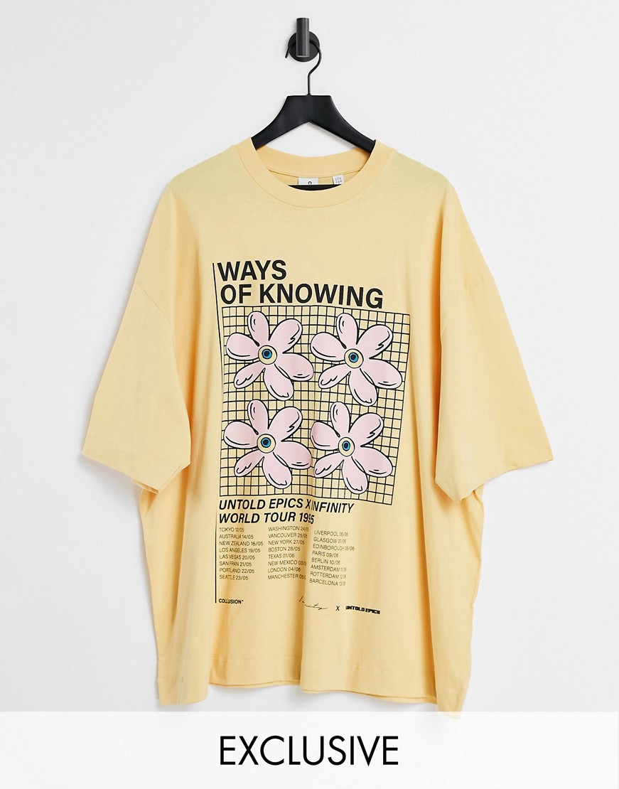 damski żółty t-shirt oversize defekt 38 Collusion-damskie-zolty-t-shirt-oversize-DEFEKT38