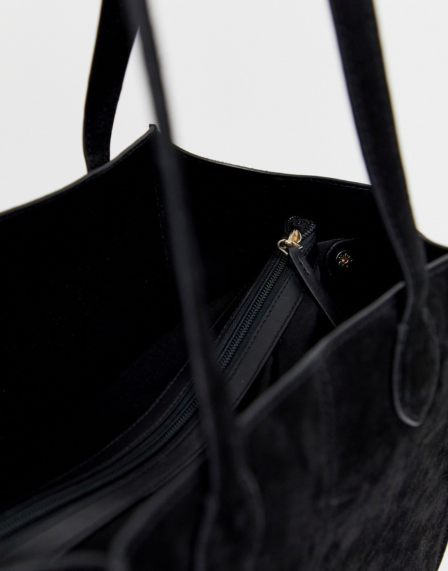 Czarna-Skorzana-Torebka-zamszowa-shopper-2 Czarna-Skorzana-Torebka-zamszowa-shopper