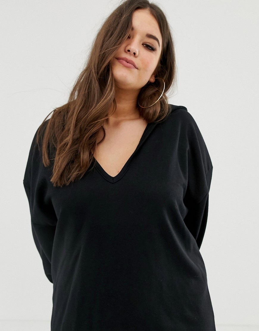 Czarna-Sukienka-plus-size-sweterkowa-z-kapturem-XXL-44-2 Czarna-Sukienka-plus-size-sweterkowa-z-kapturem-XXL-44
