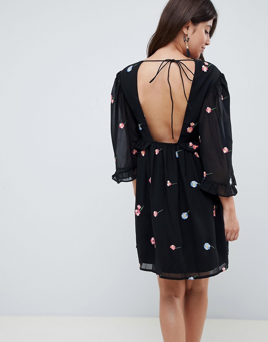 Czarna-Sukienka-zdobiona-mini-na-lato-XL-42-1 Czarna-Sukienka-zdobiona-mini-na-lato-XL-42