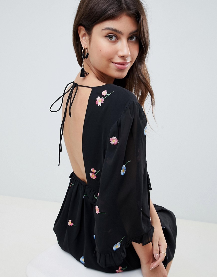 Czarna-Sukienka-zdobiona-mini-na-lato-XL-42-2 Czarna-Sukienka-zdobiona-mini-na-lato-XL-42
