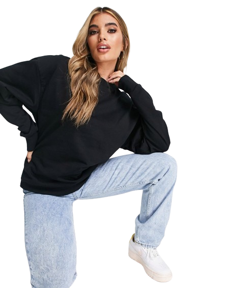 Czarna damsak bluza oversize defekt 32
