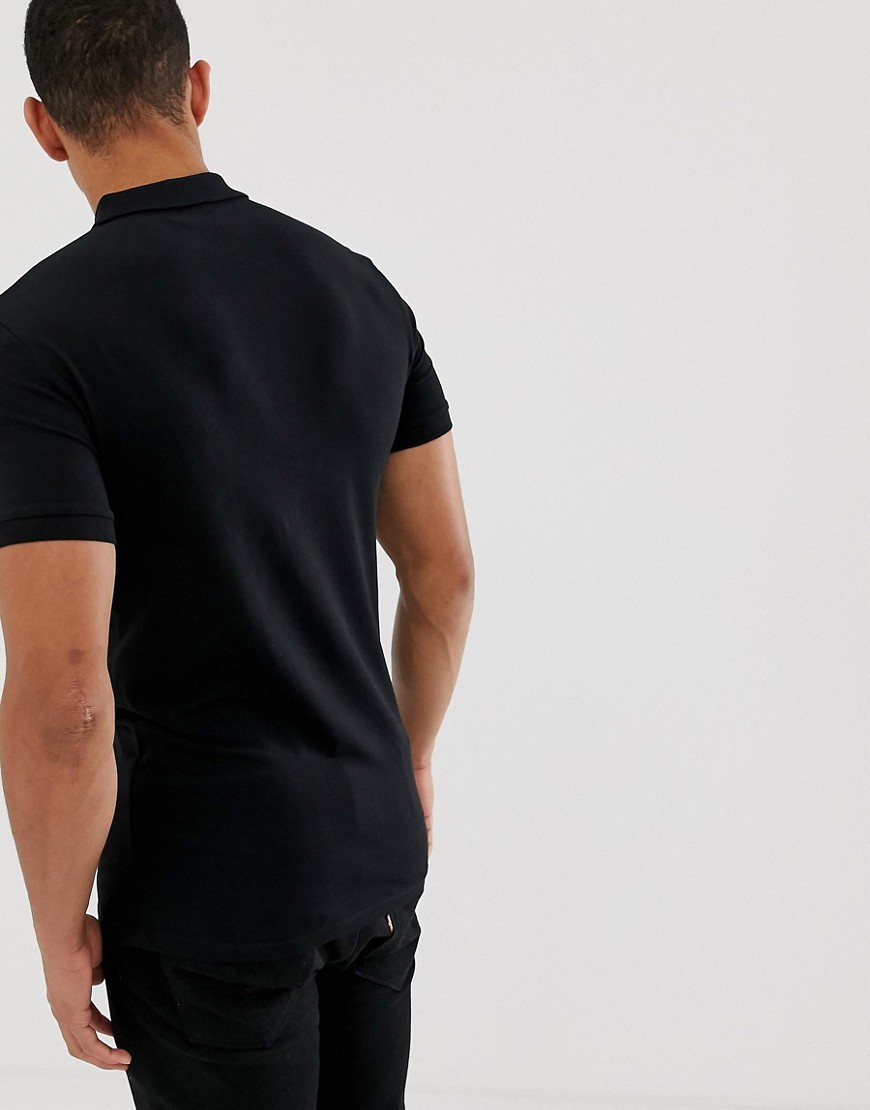 Czarna-dopasowana-Koszulka-Polo-meska-muscle-fit-M-1 Czarna-dopasowana-Koszulka-Polo-meska-muscle-fit-M