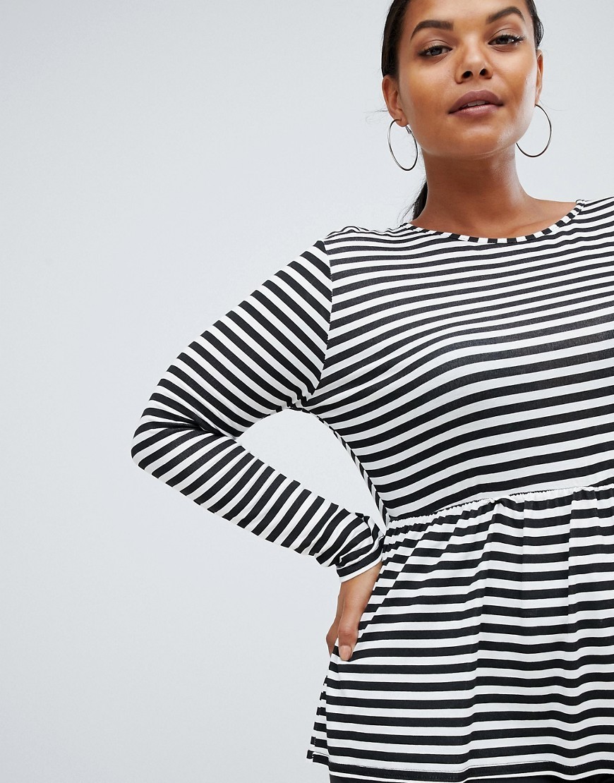 Czarno-Biala-Bluzka-w-paski-z-baskinka-XXL-44-2 Czarno-Biala-Bluzka-w-paski-z-baskinka-XXL-44