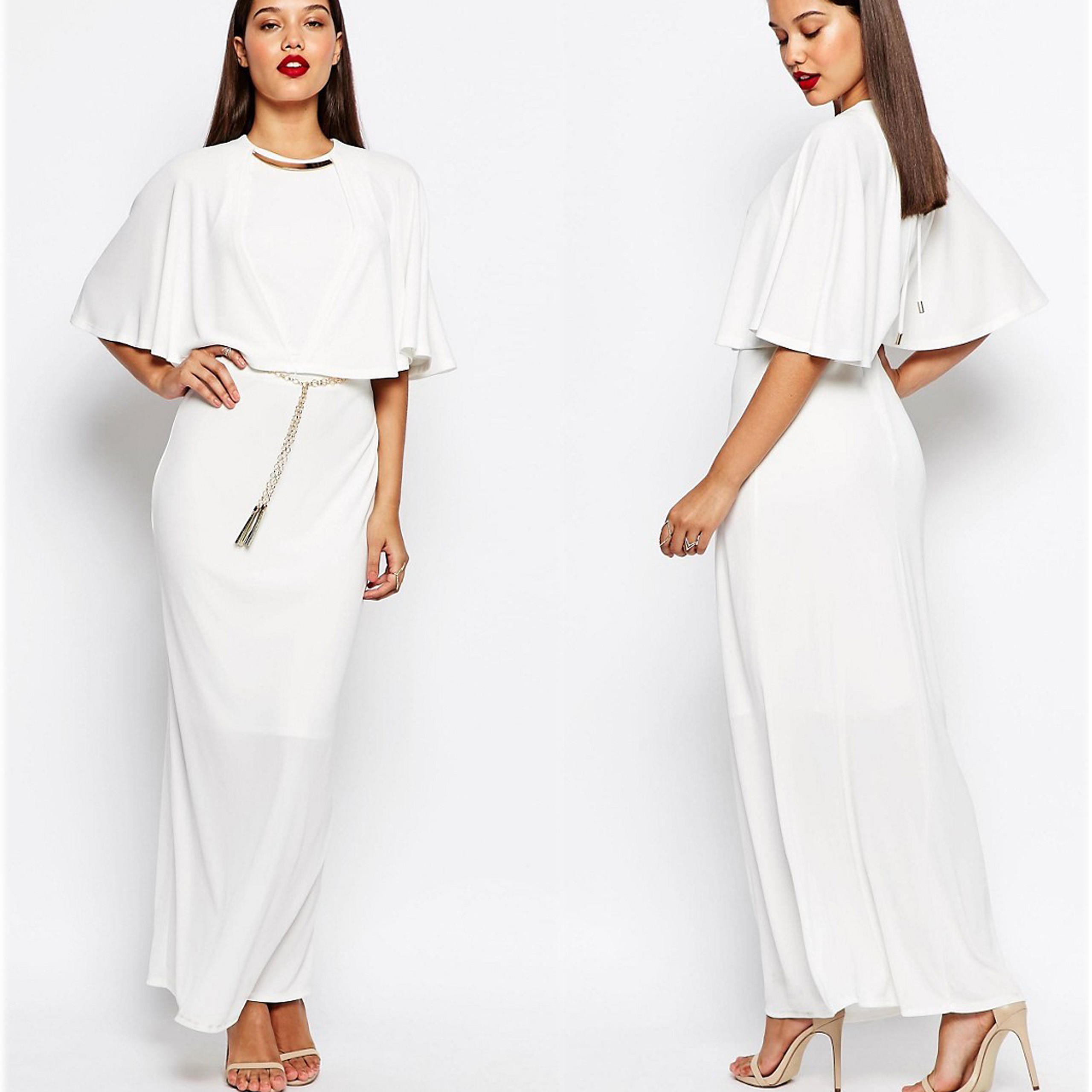 Biała Sukienka kleopatra gładka maxi XS 34 D0-Biala-Sukienka-kleopatra-gladka-maxi-XS-34
