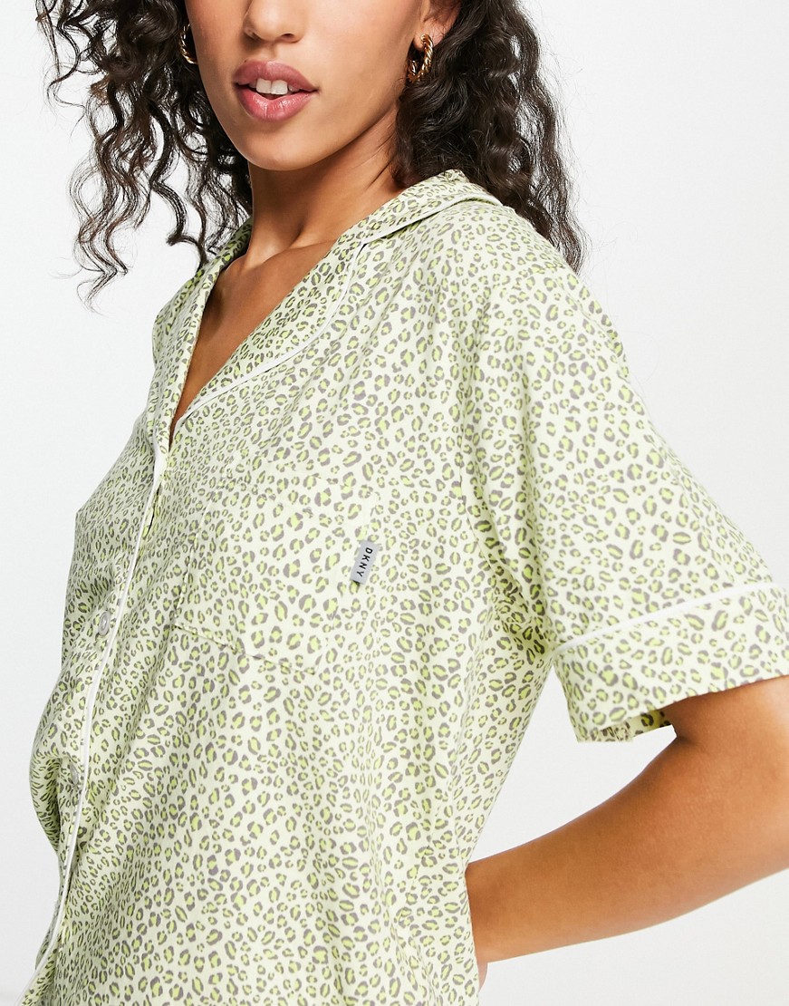 DKNY-zolta-koszulka-do-spania-pizama-w-panterke-S-2 DKNY-zolta-koszulka-do--spania-pizama-w-panterke-S