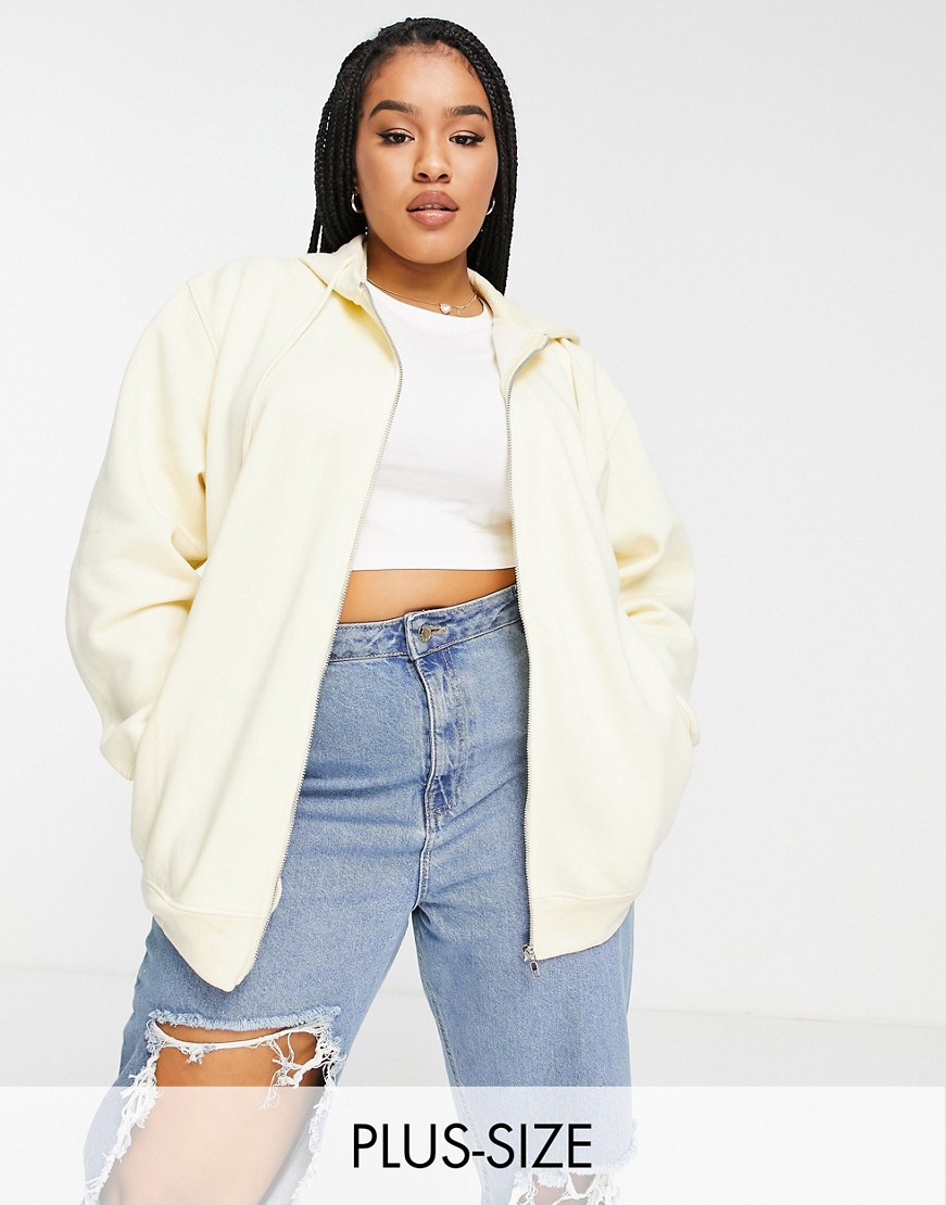 Daisy Street Plus żółta bluza oversize z kapturem zapinana na zamek defekt 52 Daisy-Street-Plus-bluza-oversize-z-kapturem-zapinana-na-zamek-defekt-52