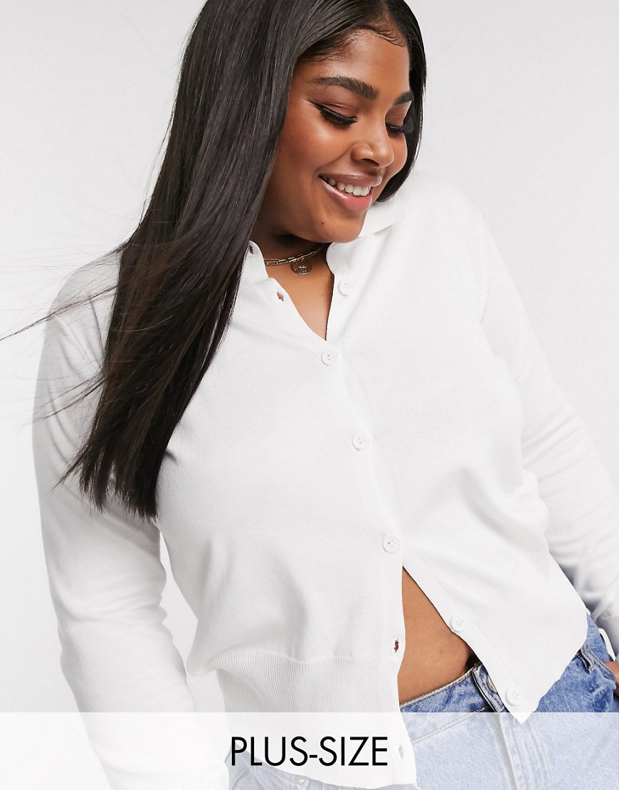 Daisy Street Sweter damski biały plus size 46 Daisy-Street-Sweter-damski-bialy-plus-size-46