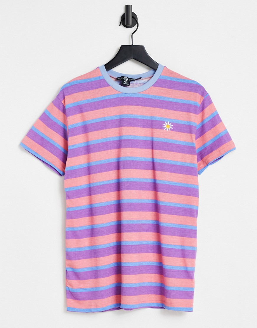 Daisy Street T-shirt w paski w stylu retro, z wyhaftowanym kwiatkiem defekt 38 Daisy-Street-T-shirt-w-paski-w-stylu-retro--z-wyhaftowanym-kwiatkiem-defekt-38
