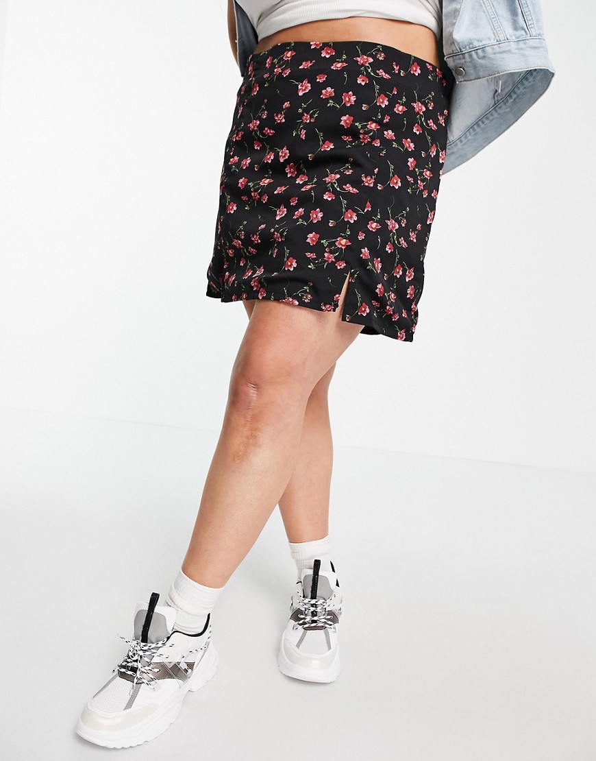 Daisy-Street-czarna-spodnica-mini-w-kwiaty-plus-size-46-3 Daisy-Street-czarna-spodnica-mini-w-kwiaty-plus-size-46