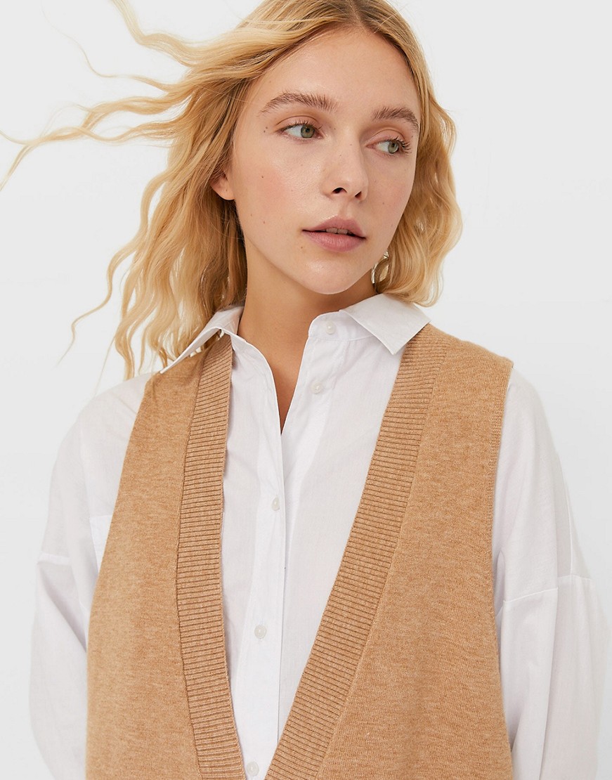 Damska-brazowa-dzianinowa-kamizelka-oversize-S-2 Damska-brazowa-dzianinowa-kamizelka-oversize-S