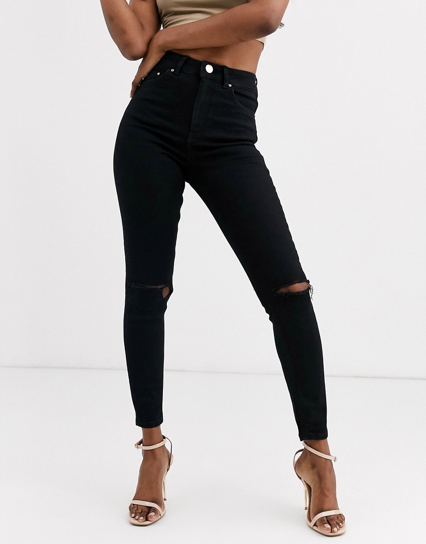 Damskie czarne spodnie jeansowe skinny W28 L34 Damskie-czarne-spodnie-jeansowe-skinny-W28-L34